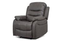 TV a relaxační křeslo, manuální polohování, potah šedá látka v dekoru vintage ků TV-4086 GREY